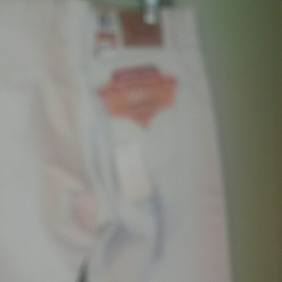 New women's white Levis distressed 501 button fly - Picture 4 of 7